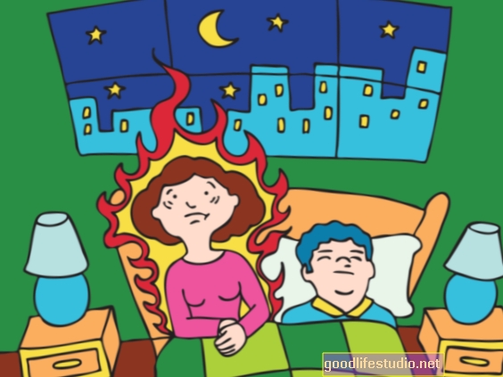 Bochornos menopáusicos, sudores nocturnos relacionados con el tipo de apnea del sueño