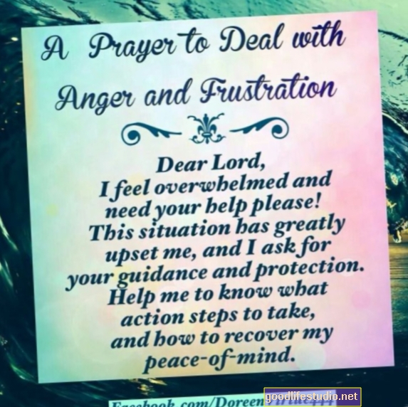 La oración puede ayudar a controlar la ira y la tristeza