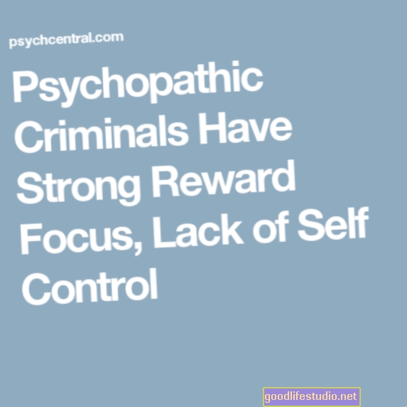 Psühhopaatilistel kurjategijatel on tugev preemia keskendumine, enesekontrolli puudumine